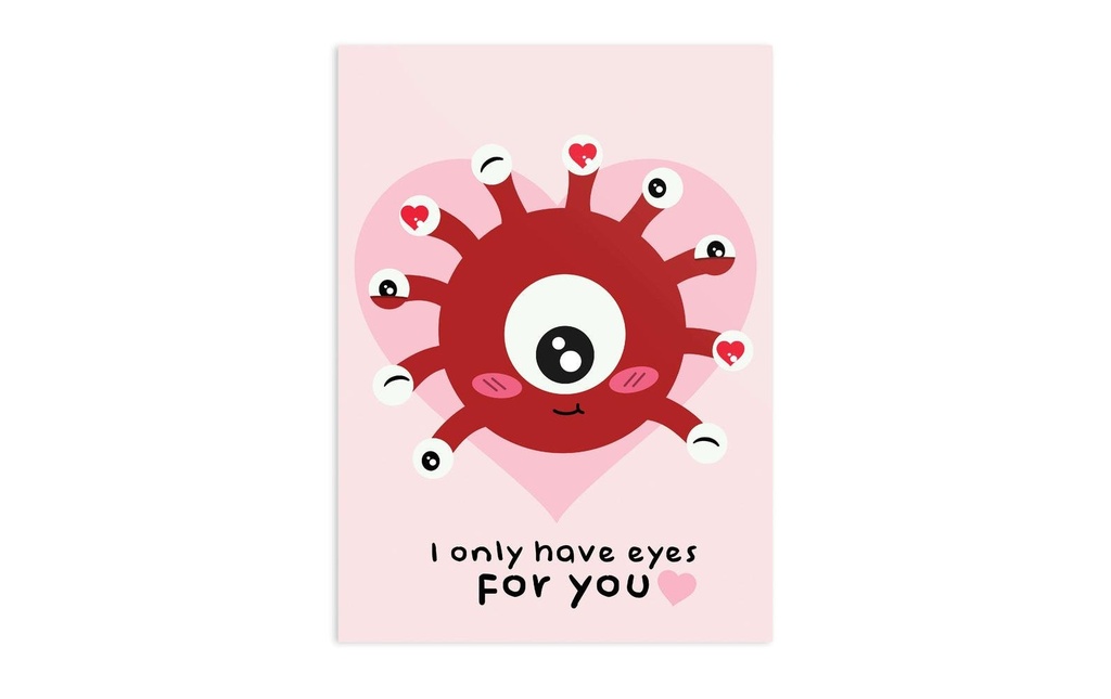 Glass Staff Only Eyes for You Greeting Card Rouge