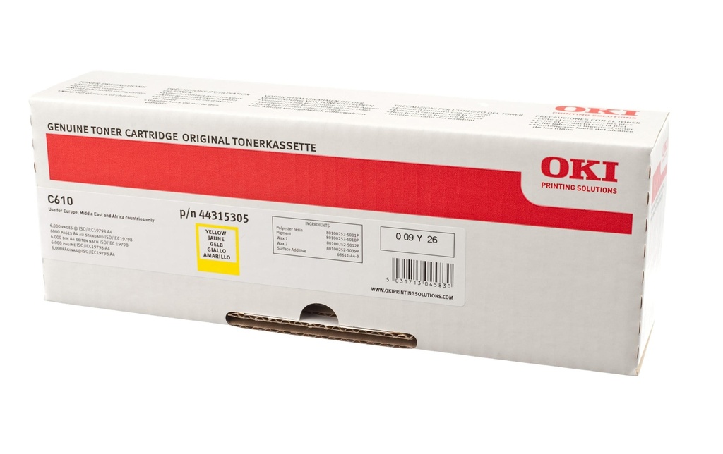 OKI Oki toner 44315305 yellow