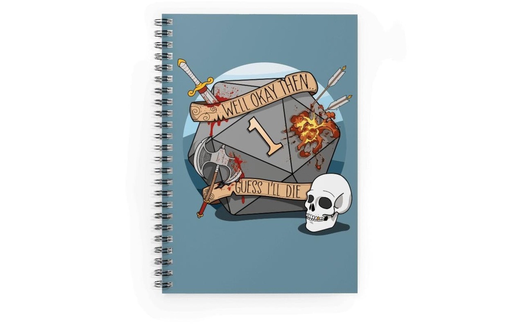 Glass Staff Carnet de notes Guess I'll Die Gris