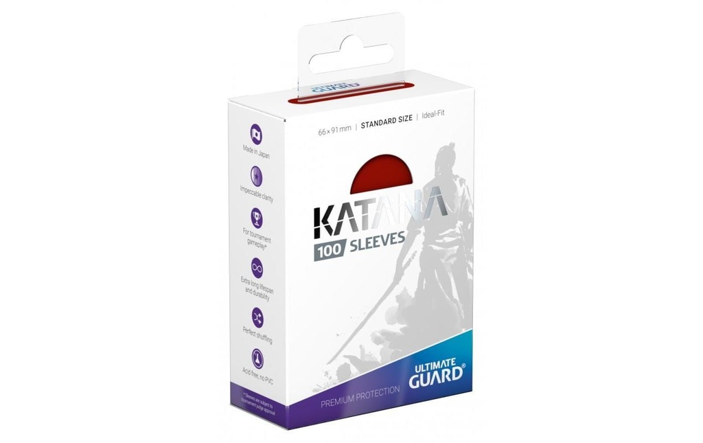 Ultimate Guard Étui à cartes Katana Sleeves taille standard rouge 100