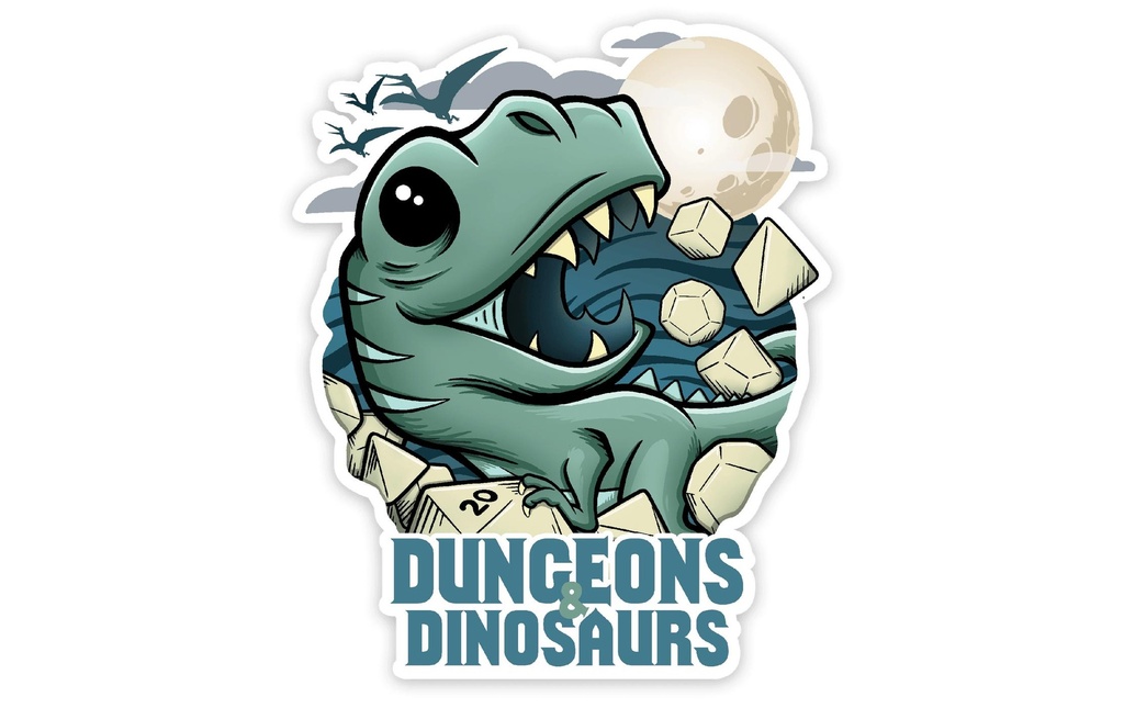 Glass Staff Autocollants Donjons et Dinosaures Multicolore