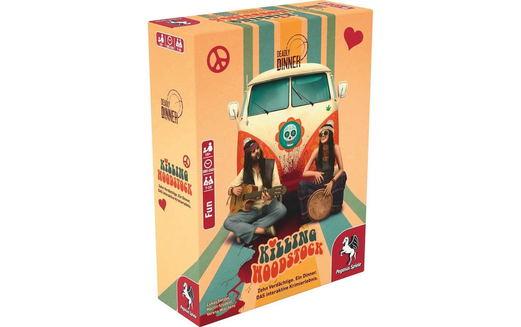 Pegasus Spiele Jeux pour la famille Deadly Dinner – Killing Woodstock -DE-