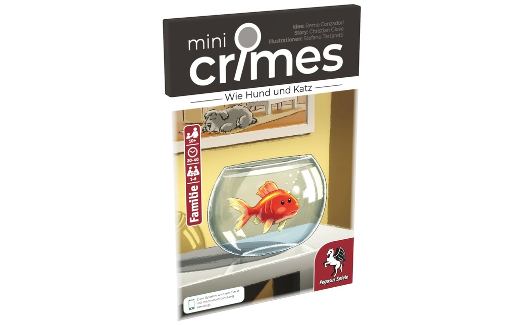 Pegasus Spiele Jeux de cartes MiniCrimes – Wie Hund und Katz -DE-