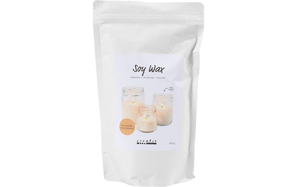 Creativ Company Cire Soja Flocons, crème, pour récipients, 500 g
