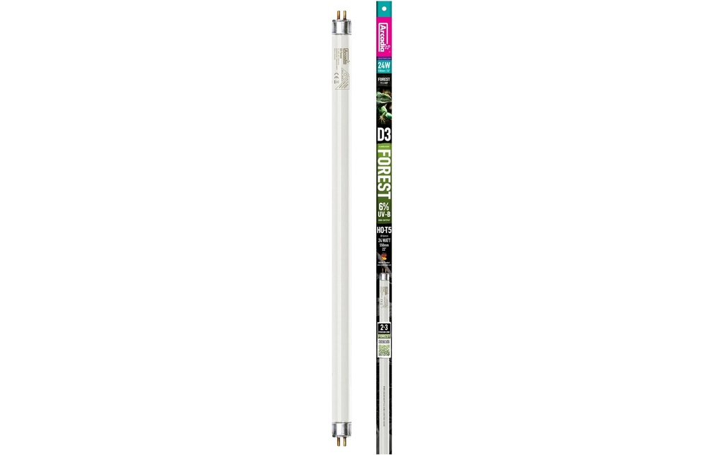 Arcadia Lampe pour terrarium D3 Reptile T5 6% UVB 56 cm, 24 watts