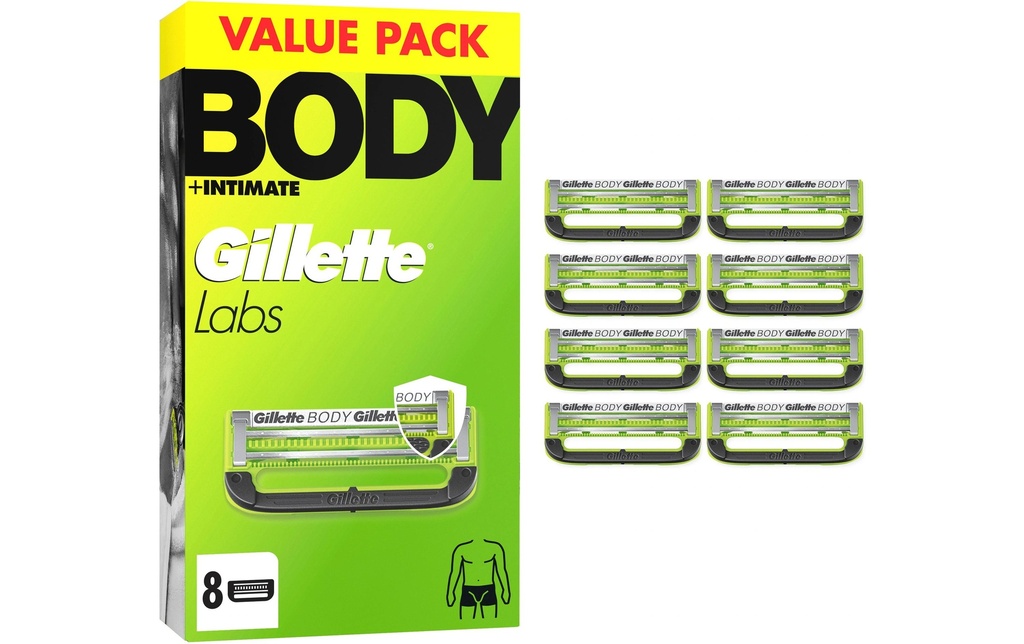 Gillette Lames de rechange Body & Intimate 8 Pièce/s