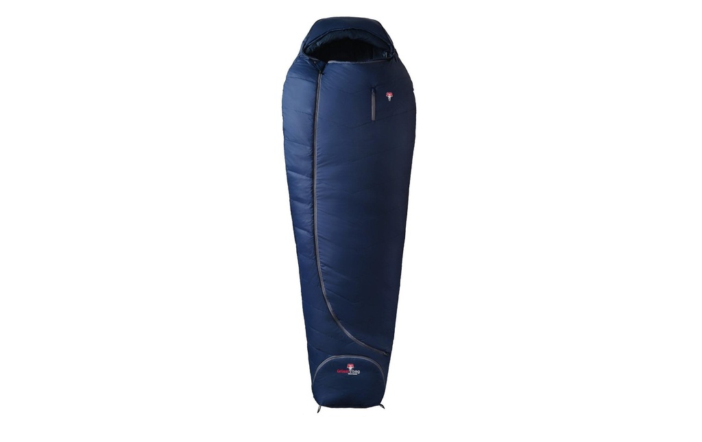 Grüezi Bag Sac de couchage Biopod Laine Zero XL 2 °C 200 cm, bleu nuit