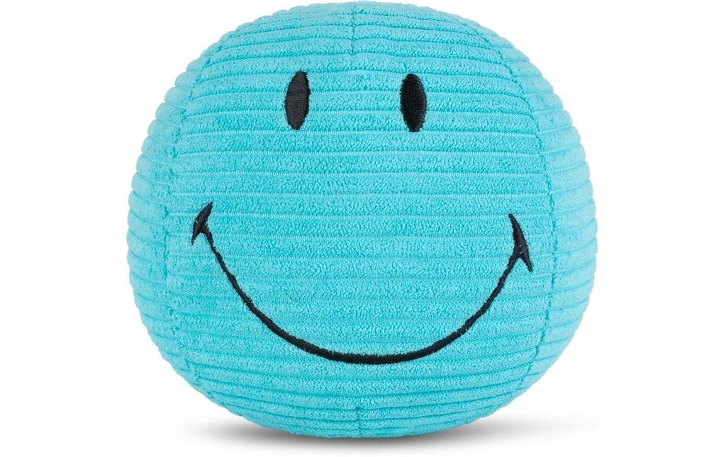 Bon Ton Toys Peluche Smiley ECO velours côtelé turquoise 13 cm