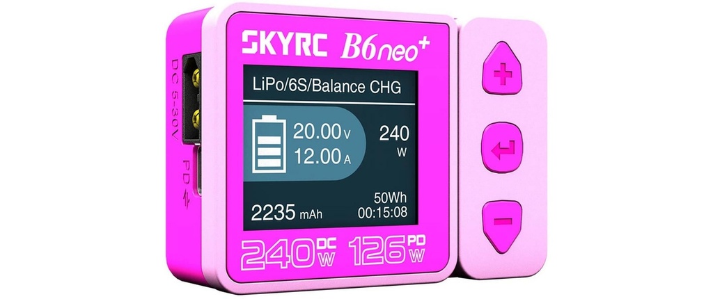 SKYRC Chargeur B6neo+ 10 A 200 W Rose