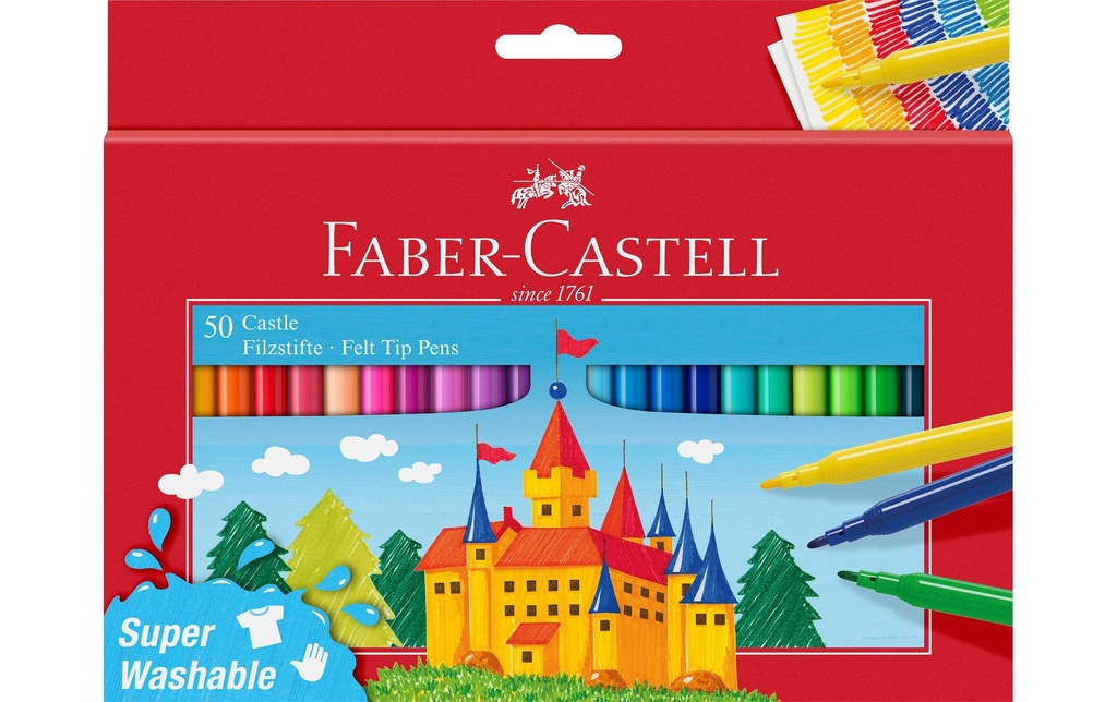 Faber-Castell Crayon feutre Château Set de 50 pièces