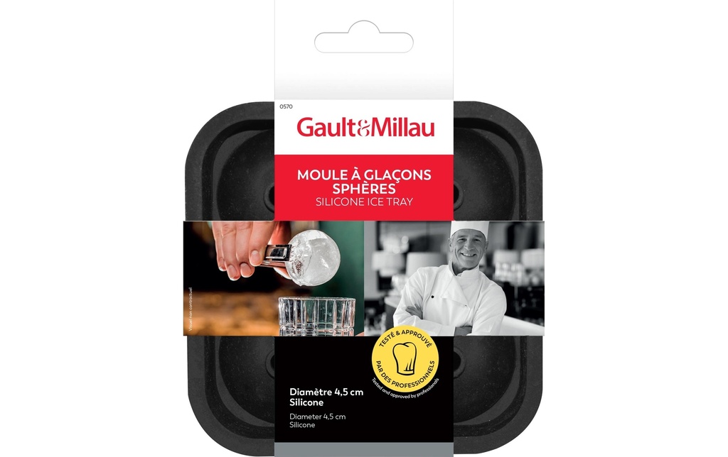 Gault Millau Moule à glace, 4 glaçons sphériques
