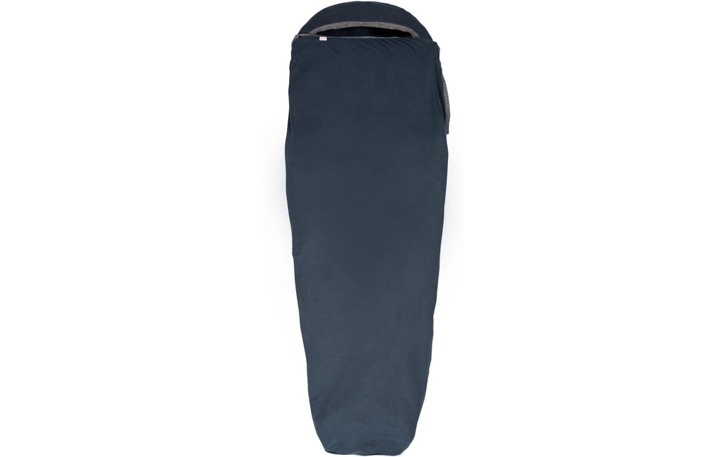 Grüezi Bag Sac de couchage WoodWool Liner 200 cm, bleu/gris