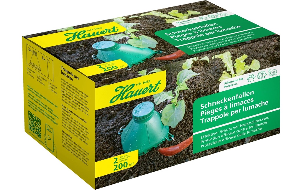 Hauert Trappola per lumache Lot de 2 Piège à limaces, set de 2, vert