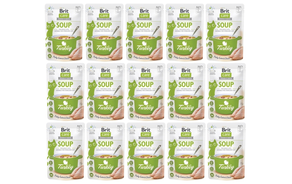 Brit Collation pour chat Care Cat Soup with Turkey 15 x 75 g