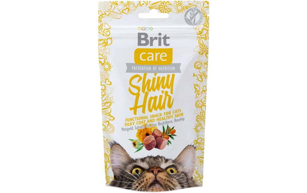 Brit Collation pour chat Care Snack Shiny Hair 50 g