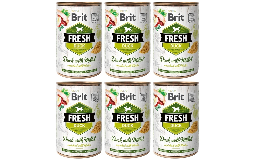 Brit Alimentation humide Canard frais avec Millet 6 x 400 g