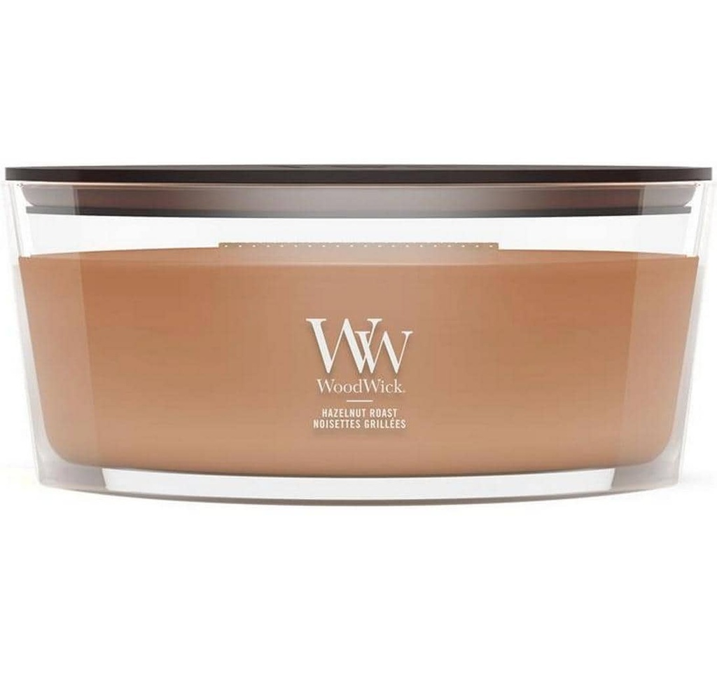 Woodwick Bougie parfumée Hazelnut Roast Ellipse