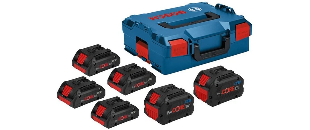 Bosch Professional Paquet de batteries 4 x PC18 V4.0 + 2 x PC18 V 8.0
