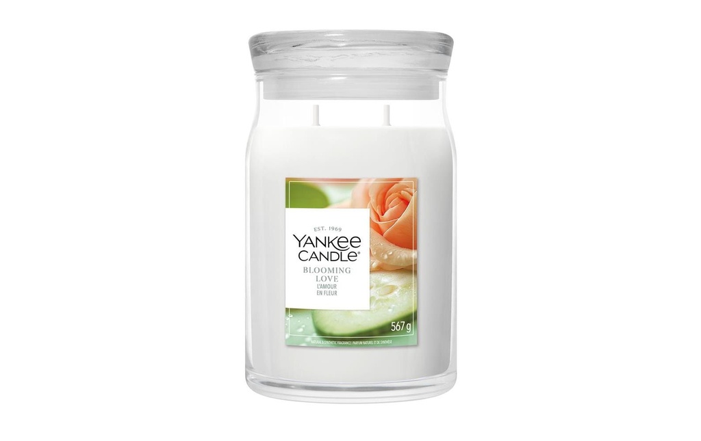 Yankee Candle Signature Bougie parfumée Blooming Love Signature Large Jar