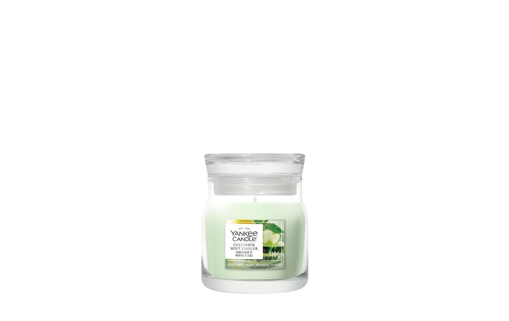 Yankee Candle Signature Bougie parfumée Cucumber Mint Cooler Signature Small Jar