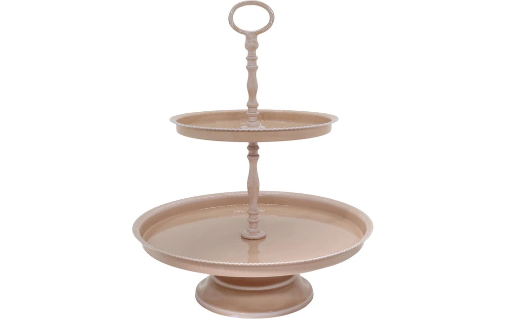 Chic Antique Plat de présentation étagé avec 2 étagères 32,5 cm, Rose