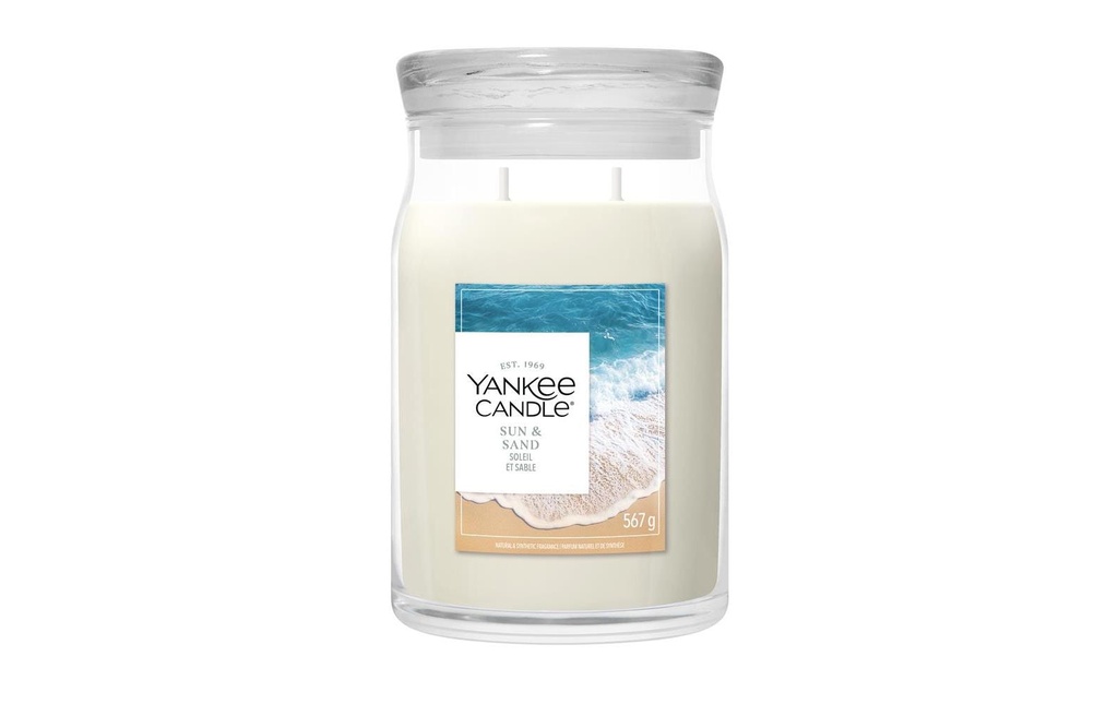 Yankee Candle Signature Bougie parfumée Sun & Sand Signature Large Jar