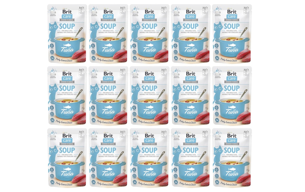 Brit Collation pour chat Care Cat Soup with Tuna 15 x 75 g