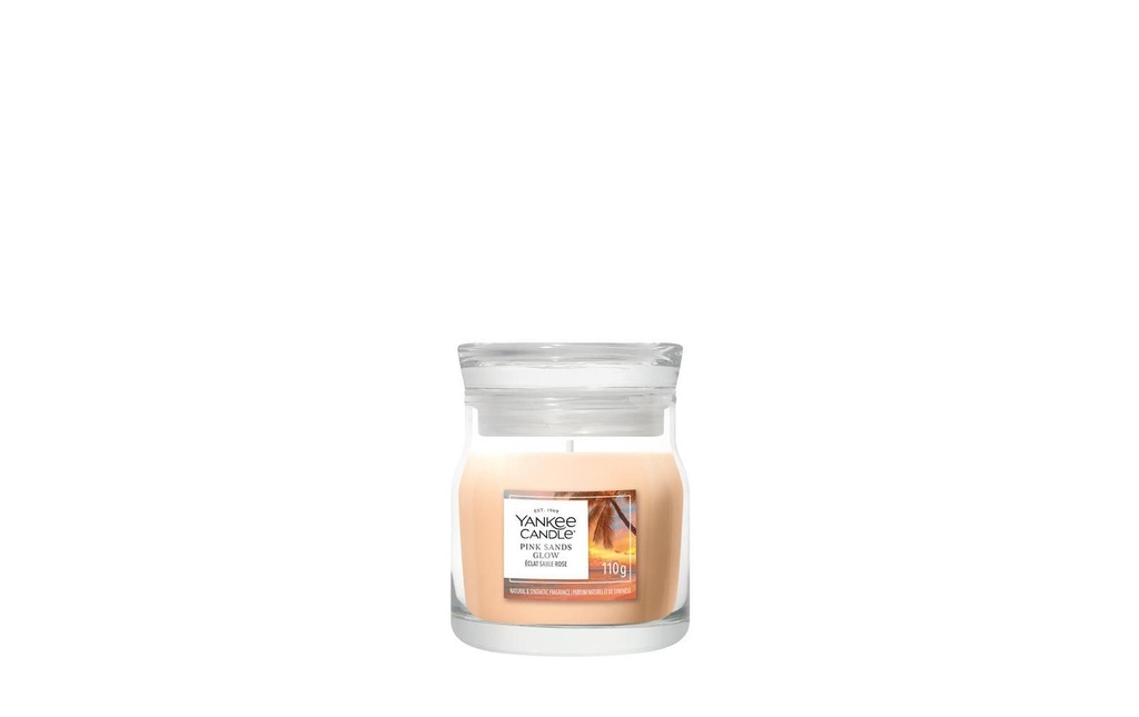 Yankee Candle Signature Bougie parfumée Eclat Sable Rose Signature Small Jar