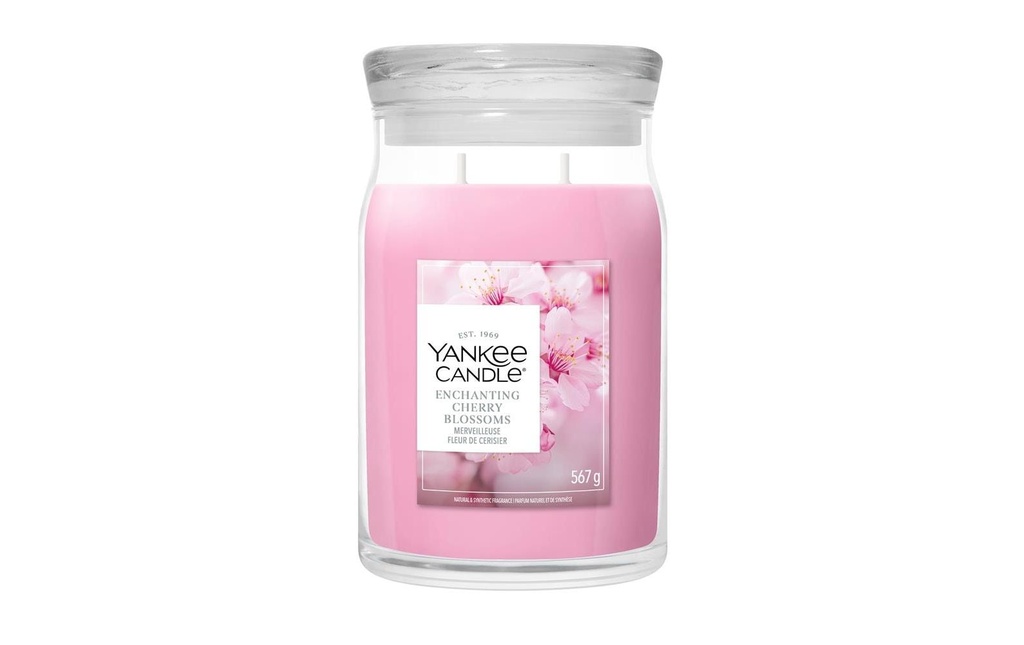 Yankee Candle Signature Bougie parfumée Enchanting Cherry Blossom Signature Large Jar