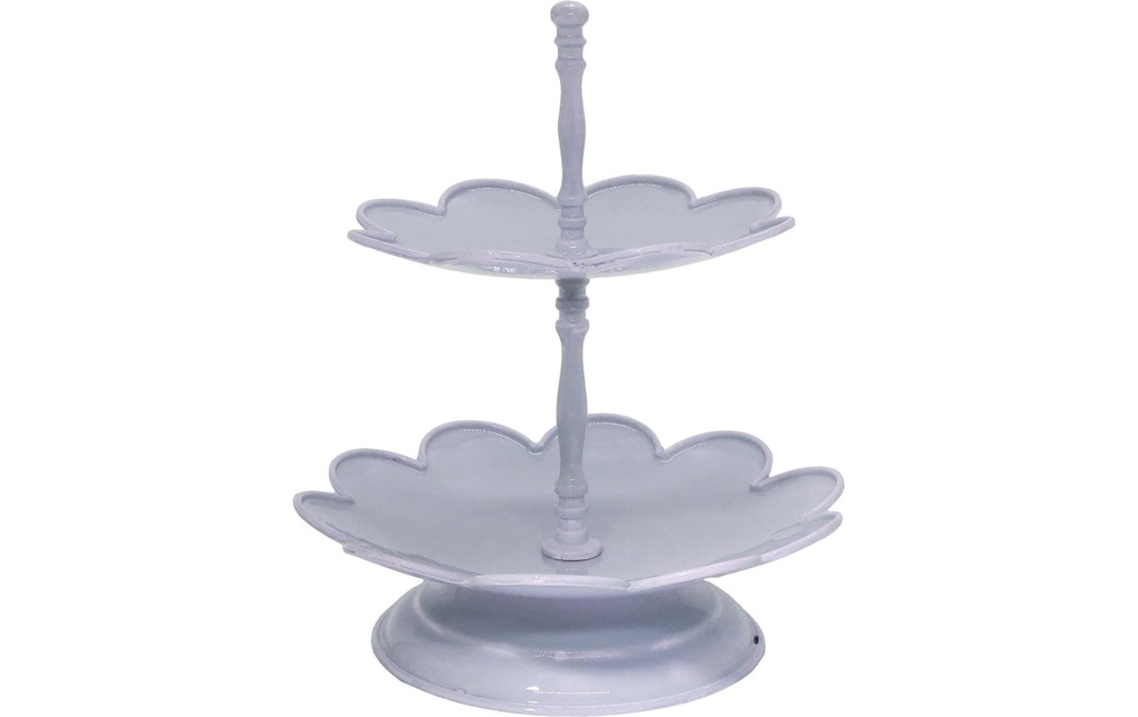 Chic Antique Plat de présentation étagé avec 2 étages 25 cm, Bleu ciel