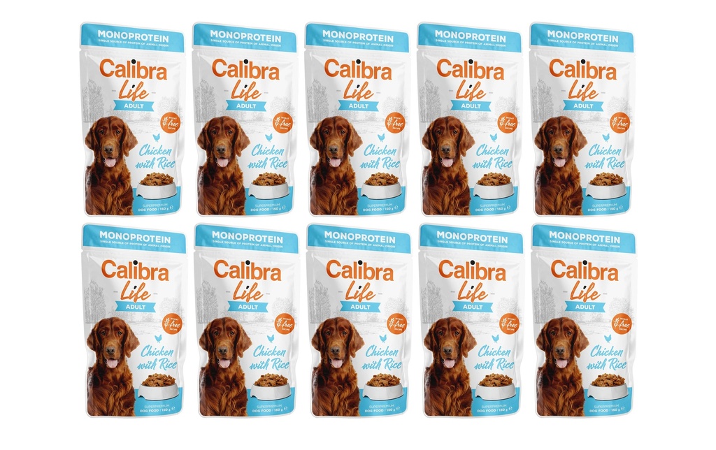 Calibra Alimentation humide Life Adult au poulet 10 x 150 g