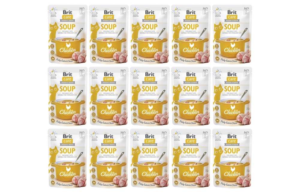 Brit Collation pour chat Care Cat Soup with Chicken 15 x 75 g