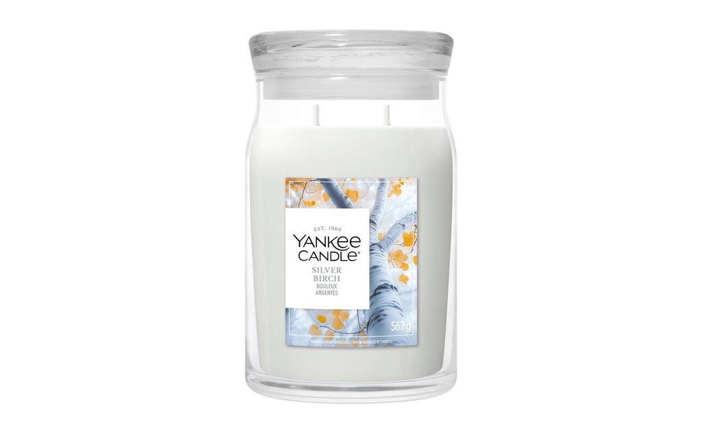 Yankee Candle Signature Bougie parfumée Silver Birch Signature Large Jar