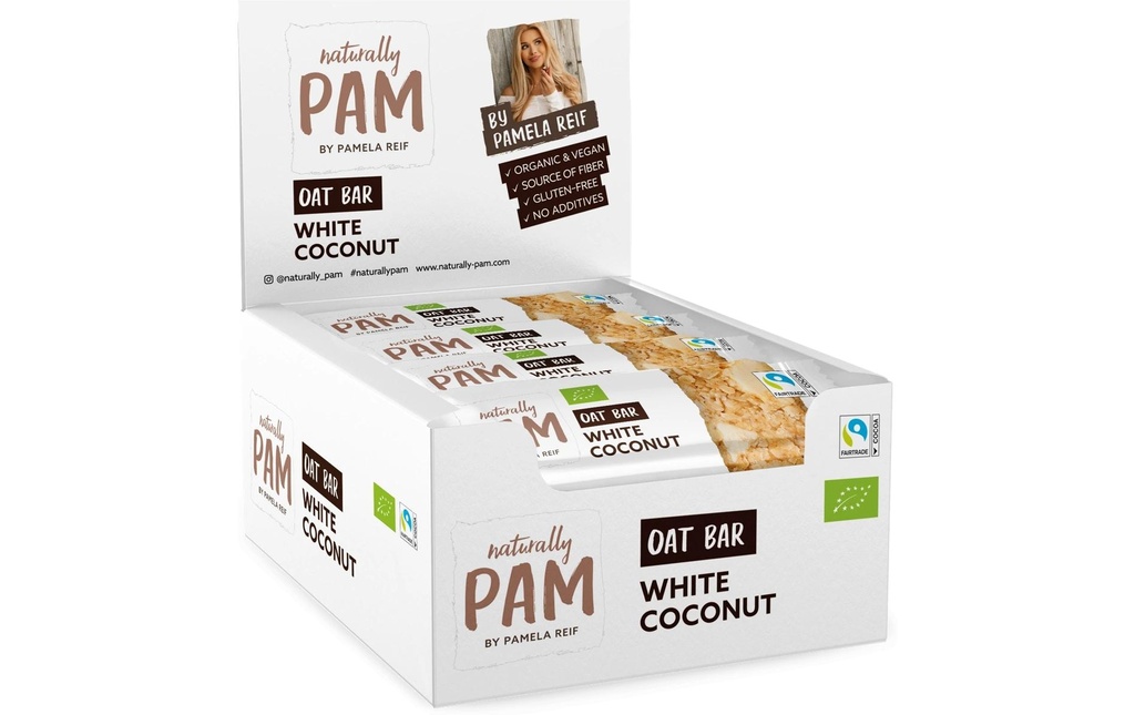 Naturally Pam Barre Bio Oat Bar White Coconut 12 x 40 g