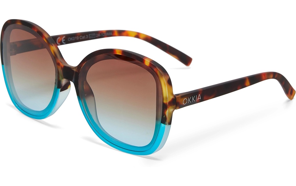 OKKIA Lunettes de soleil Anna Bleu havane