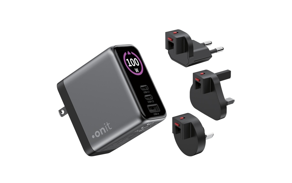 onit Chargeur mural USB Travel 2C1A 100 W GaN