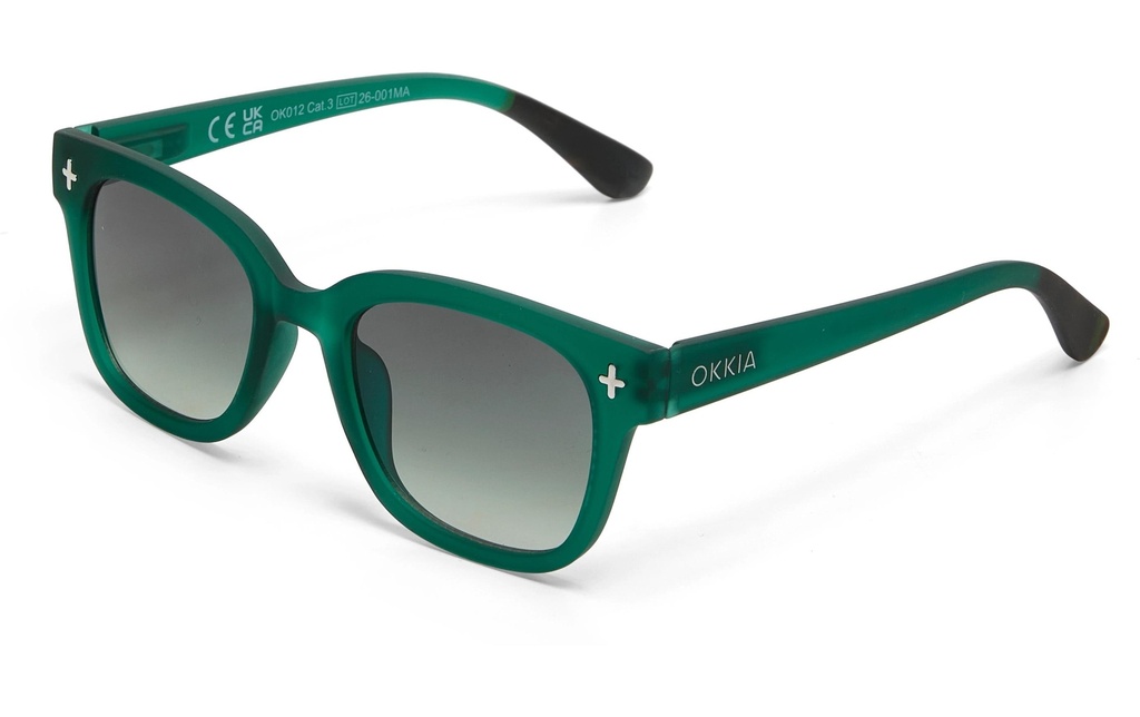 OKKIA Lunettes de soleil Giovanni Vert translucide