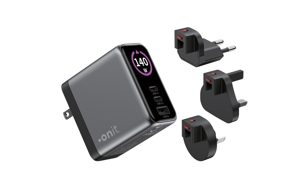 onit Chargeur mural USB Travel 2C1A 140 W GaN