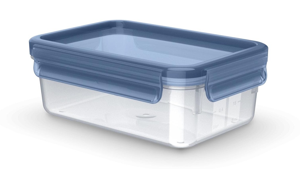 Emsa Récipients à provisions Clip & Close Eco 1 l, Bleu/Transparent