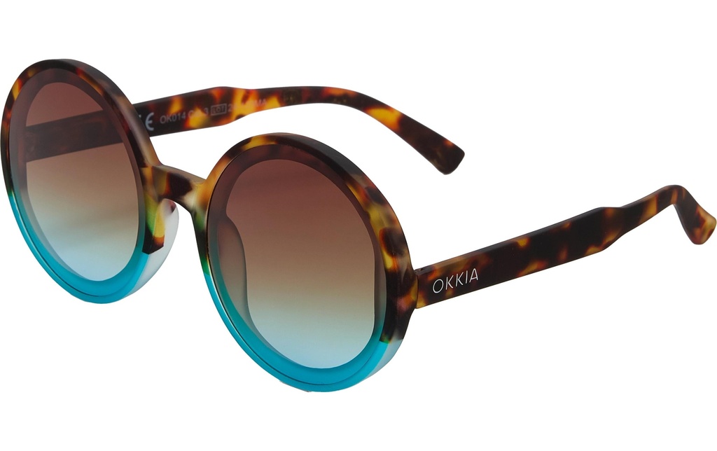 OKKIA Lunettes de soleil Monica Bleu havane