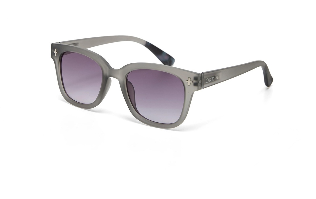 OKKIA Lunettes de soleil Giovanni Gris translucide