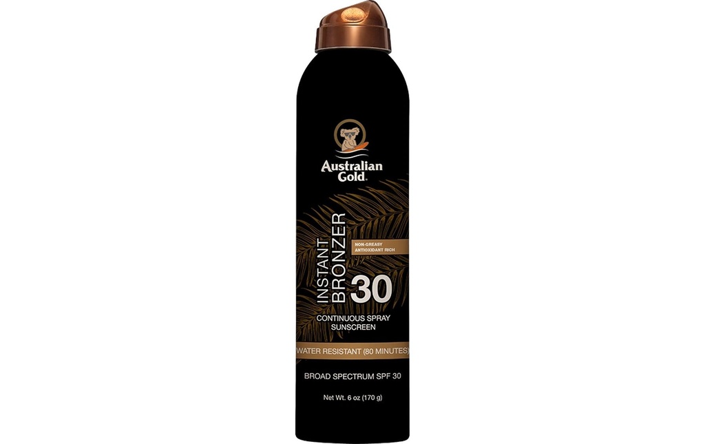 Australian Gold Spray de protection solaire LSF 30 Continuous Bronzer 177 ml