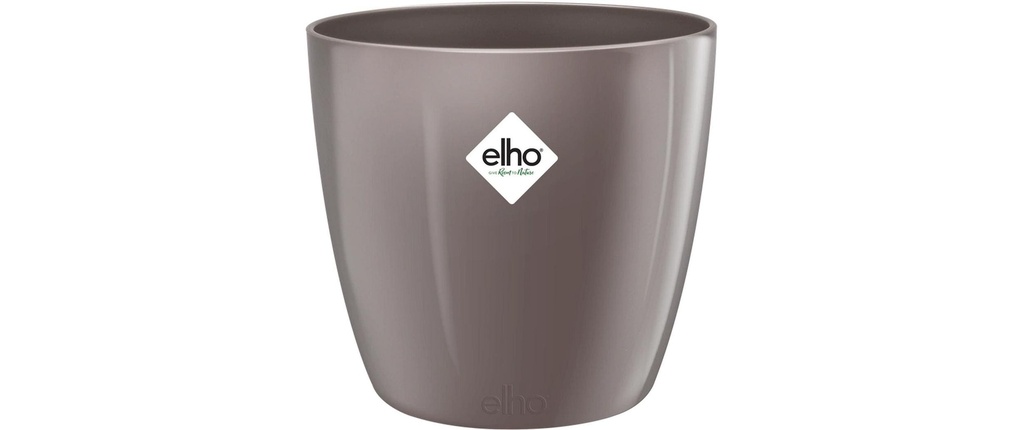 Elho Pot de fleur Brussels Diamond rond 4.5 l, Oyster Pearl