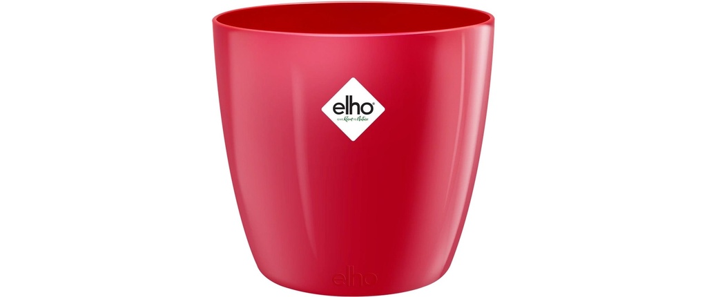 Elho Pot de fleur Brussels Diamond rond 6.2 l, Lovely Red