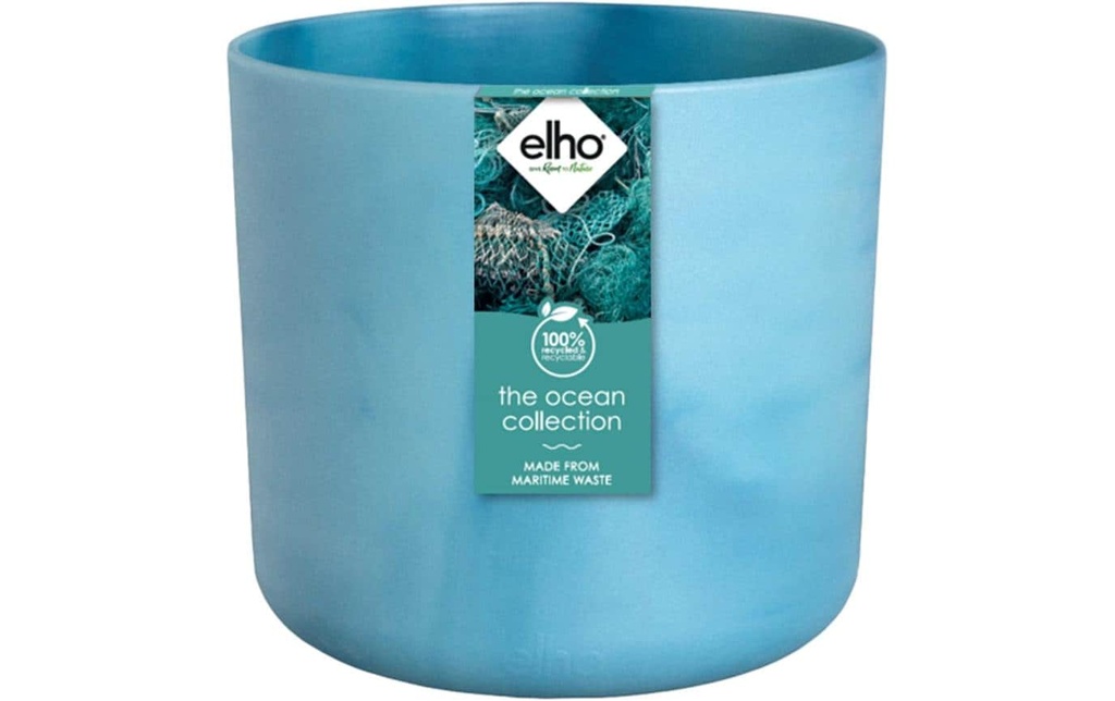 Elho Pot de fleur The Ocean 6.9 l, bleu atlantique
