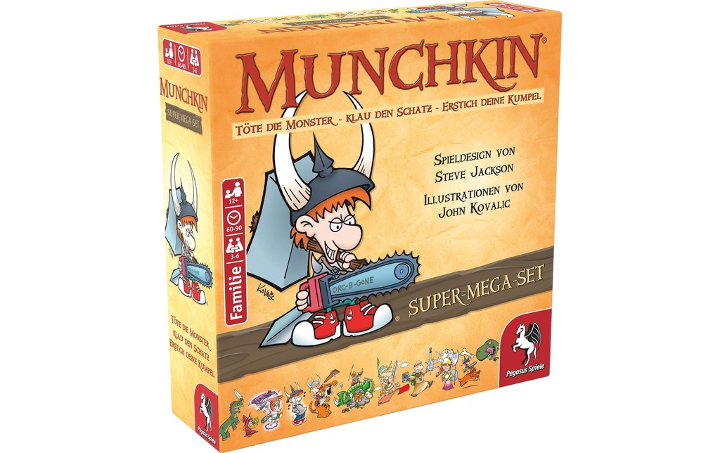 Pegasus Spiele Jeux de cartes Munchkin Fantasy Super-Mega-Set -DE-