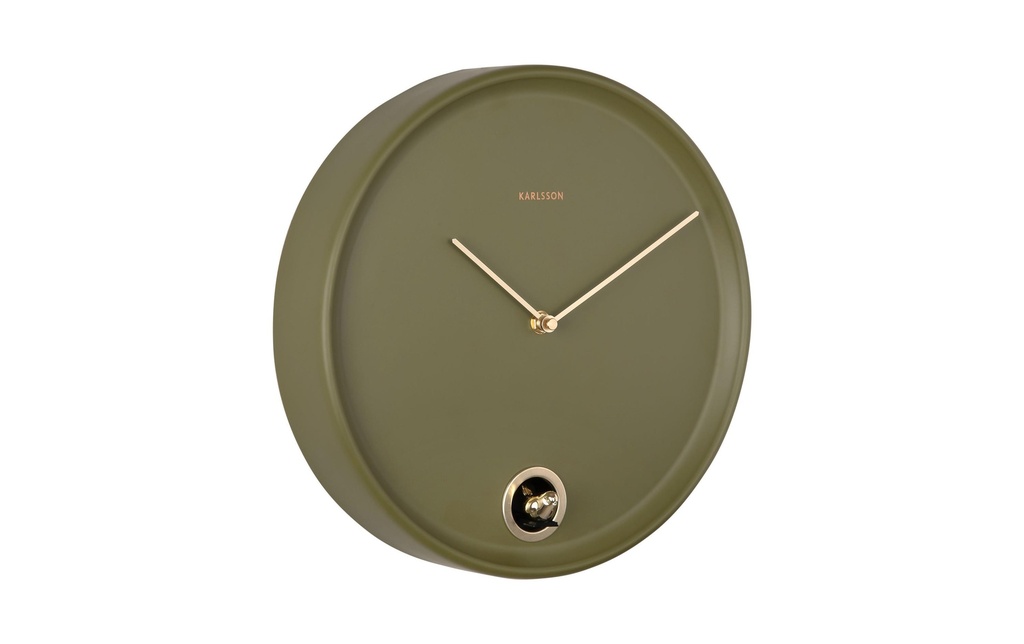 KARLSSON Horloge murale Esencia Cuckoo 30 cm, Vert de luxe