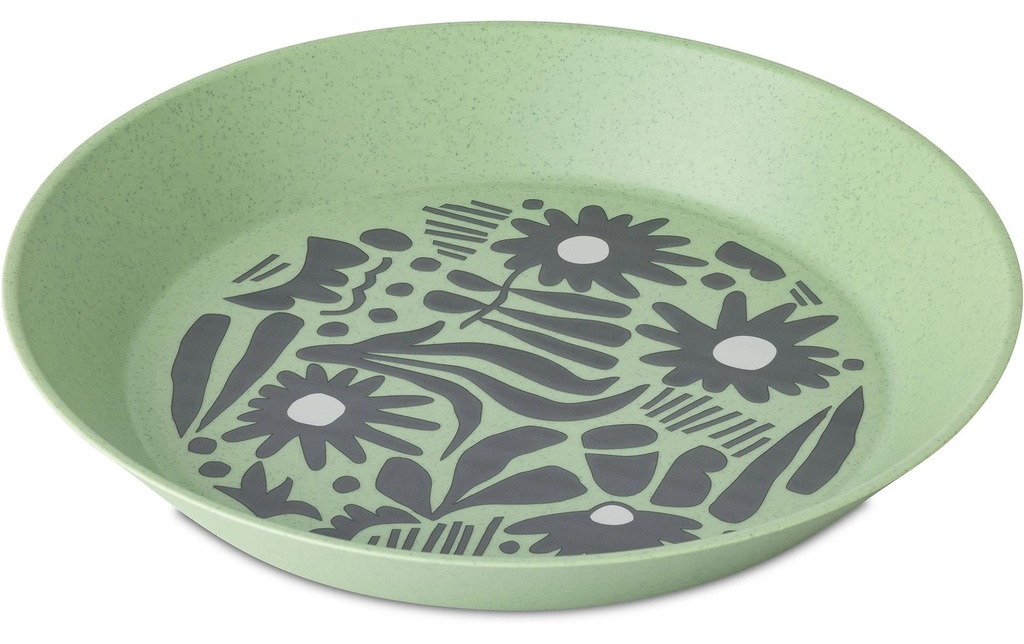 Koziol Assiette de soupe et de pâtes Blomster 4 pièces, Vert