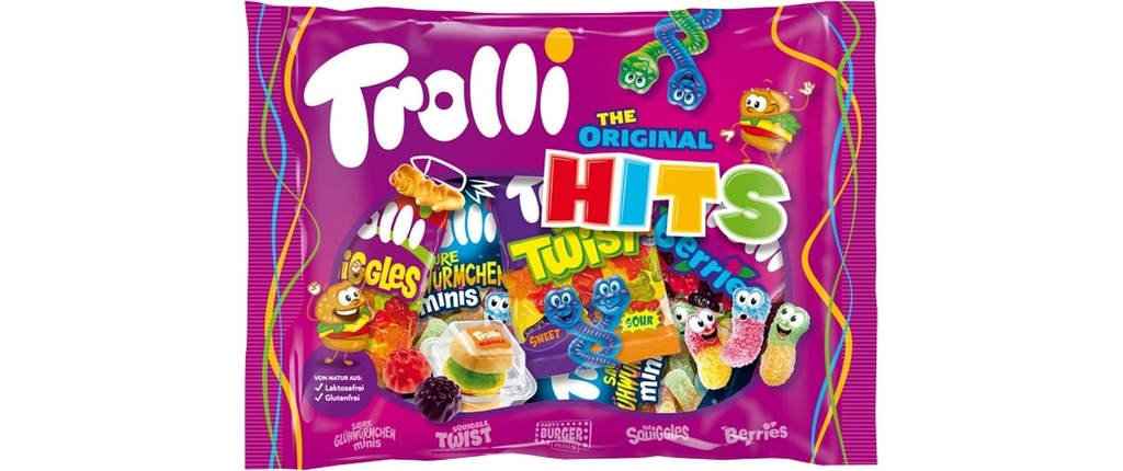 Trolli Bonbons gommeux Les hits originaux 200 g