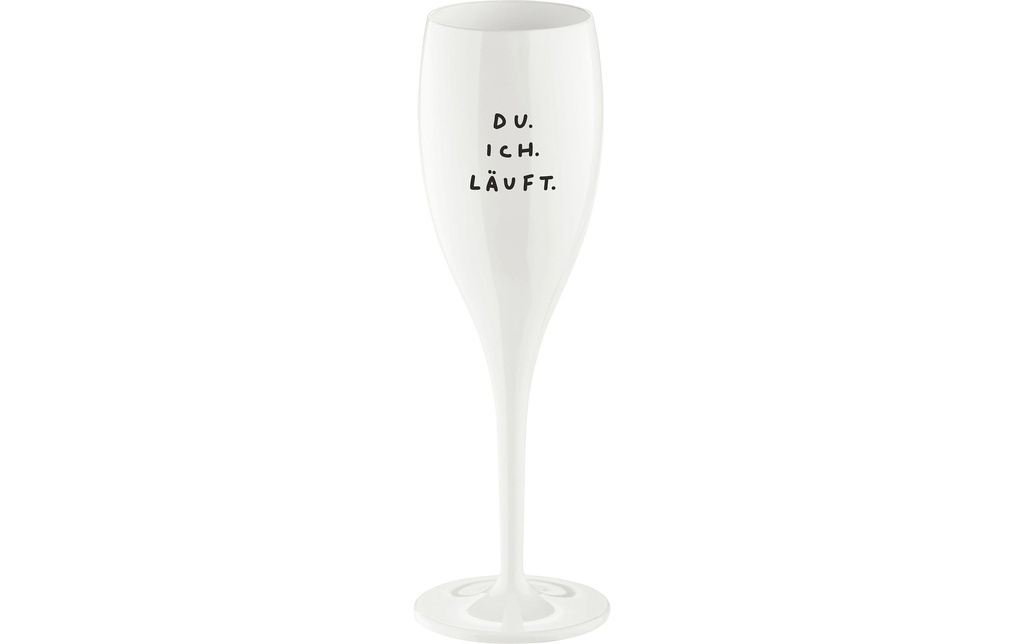 Koziol Verre à champagne Toi moi 100 ml, 1 Pièce/s, Transparent/Blanc